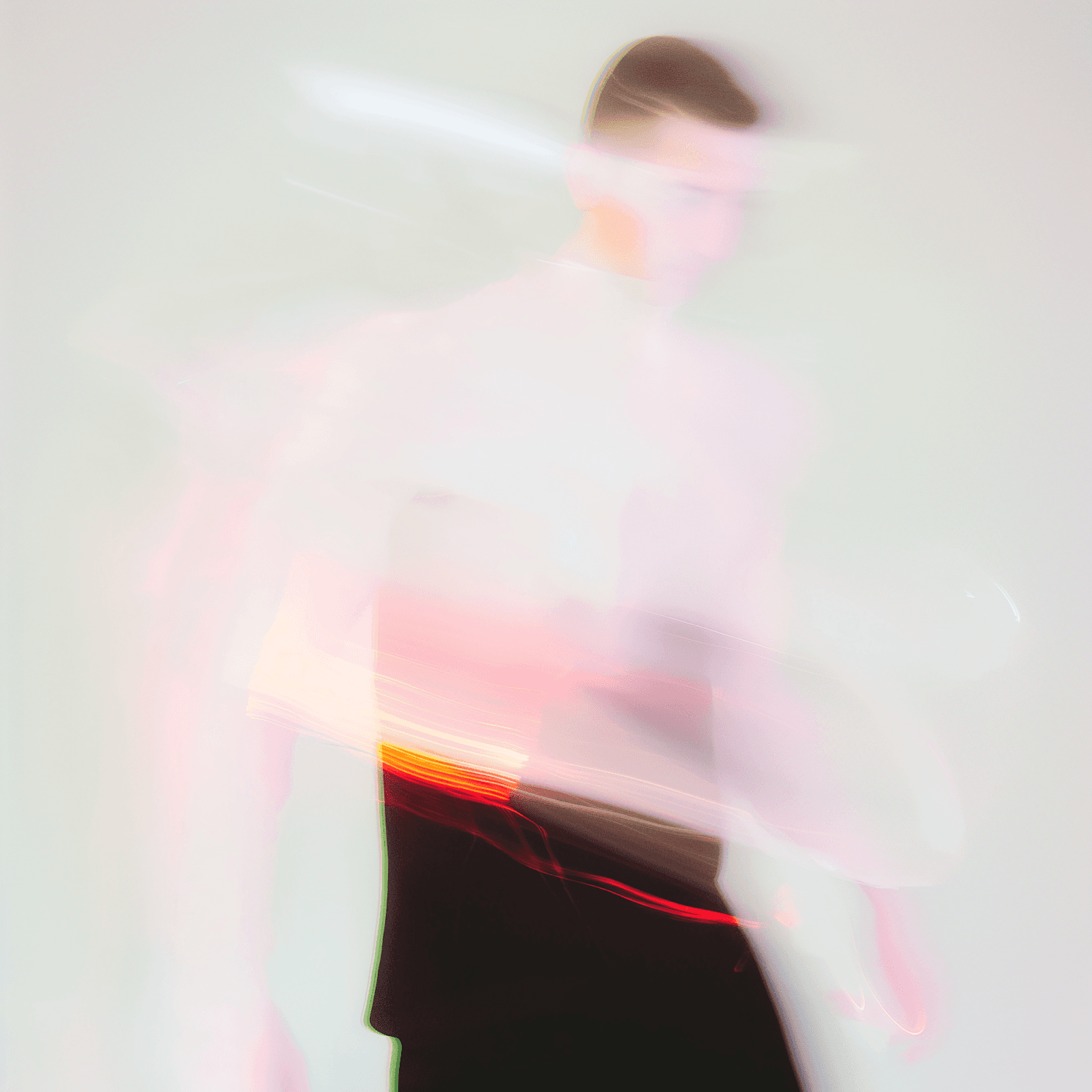 Abstract purple light streaks in motion, suggesting duplicated renders